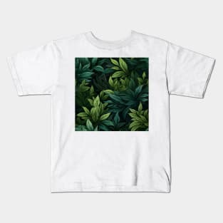 Green Leaves Pattern 13 Kids T-Shirt